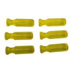 BROWNELLS MOLDED PLASTIC TOOL HANDLES 6 L3 MODEL, YELLOW