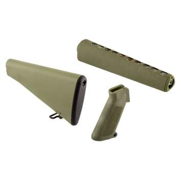 BROWNELLS AR-15 FURNITURE SET FACTORY REPLACEMENT DROP-IN, POLYMER GREEN - MODEL 601