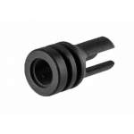 BROWNELLS EARLY 3 PRONG FLASH HIDER 22 CALIBER 1/2-28, STEEL BLACK