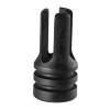 Brownells Early 3 Prong Flash Hider 22 Caliber 1/2-28, Steel Black