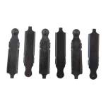 BROWNELLS REAR SIGHT LONG DOUBLE STEP ELEVATORS UNIVERSAL RIFLES, BLACK PACK OF 6