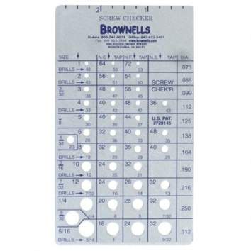 Brownells U.S. Screw Chek'r, Steel