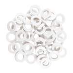 BROWNELLS WHITE SPACERS, PLASTIC WHITE PACK OF 50