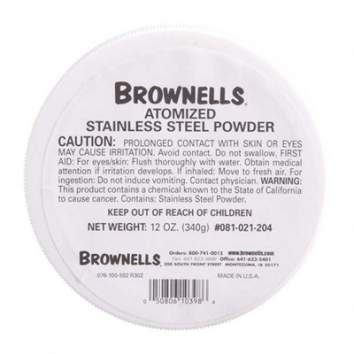 Brownells Atomized Powder 12 OZ, Stainless Steel
