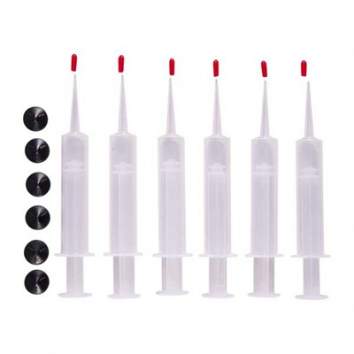 Brownells Re-Usable Syringe 10CC Pack of 6, Polypropylene