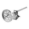Brownells Bluing Thermometer With Clip, Stainless Steel Silver