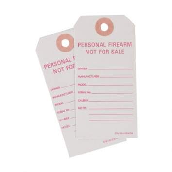 Brownells BATF Personal Firearm Tags Pack of 25