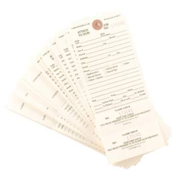 Brownells Double-Stub Claim Checks Pack of 1000