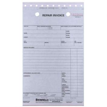 Brownells Repair Record/Invoice 3-Part Form Pack of 100