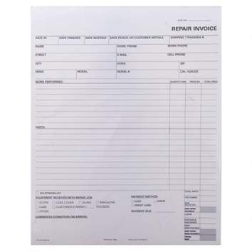 Brownells Repair Invoice 2-Part Forms Pack of 100