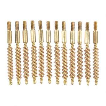 Brownells 17Cal Special Line Rifle/Pistol Brush 5-40 TPI Pack of 12, Brass