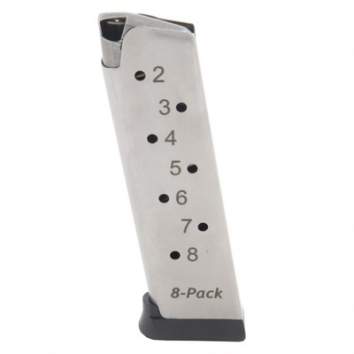 ED Brown 1911 Commander, Government 8-Round Magazine Stainless Steel