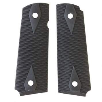 Pearce Grip 1911 Traditional, Checkered Auto Grip Panels Rubber Black