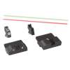 Warren Tactical Series Sevigny Competition Rear Fiber Optic Front, Green, Red