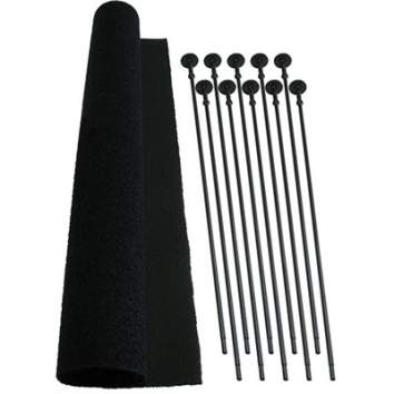 Gun Storage Solutions Rifle Rod Starter Kit, Plastic Black Pack of 10