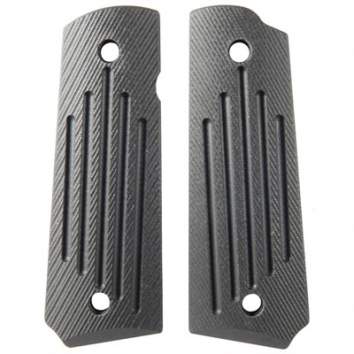 Harrison Design Consulting 1911 Commander, Government Carry Groove Grips, Full-Size Black