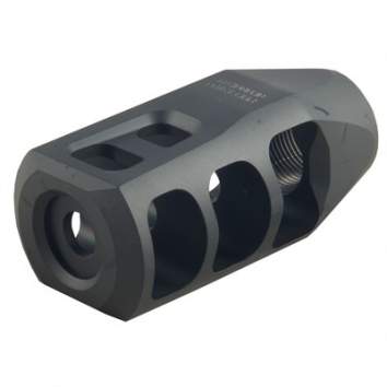 Precision Armament M11 Muzzle Brake 30 Caliber 5/8-24, Stainless Steel Matte Black