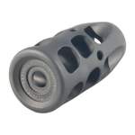 PRECISION ARMAMENT M41 MUZZLE BRAKE 30 CALIBER 5/8-24, STAINLESS STEEL MATTE BLACK