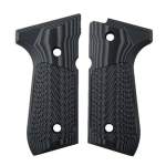 VZ GRIPS BERETTA 92 TACTICAL SLANTS, G-10 BLACK/GRAY