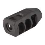 PRECISION ARMAMENT M11 MUZZLE BRAKE 338 CALIBER 5/8-24, STAINLESS STEEL MATTE BLACK