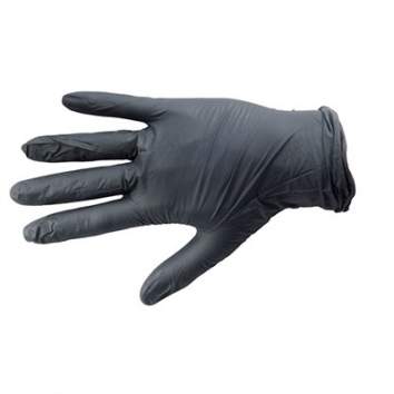 AMMEX INDUSTRIAL BLACK NITRILE GLOVES TEXTURED X-LARGE