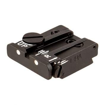 L.P.A. Sights Ruger Caliber 22 MKII Adjustable Rear Sight, White