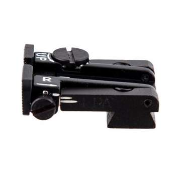 L.P.A. Sights Colt 70/80/90 Serrated Adjustable Rear Sight, Black