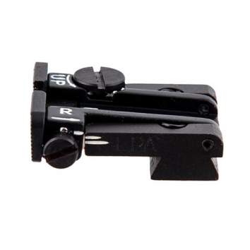 L.P.A. SIGHTS COLT 70/80/90 SERRATED ADJUSTABLE REAR SIGHT, BLACK
