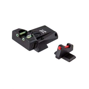 L.P.A. Sights Browning High Powerr Fiber Optic Adjustable Sight Set, Red,Green