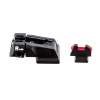 L.P.A. Sights Smith & Wesson M&P Fiber Optic Adjustable Sight Set, Red,Green