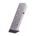 CHIP MCCORMICK CUSTOM 1911 CLASSIC MAG WITH BASE PAD .45 8 ROUND STAINLESS STEEL, SILVER