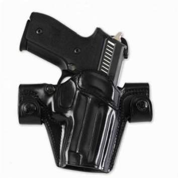 Galco International Side Snap Scabbard Holster Smith & Wesson Shield Right Hand, Leather Black