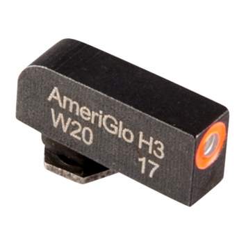 Ameriglo Pro-Glo Tritium Round Front Sight .220X.140 Orange For Glock, Black