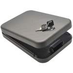 SNAP SAFE LARGE LOCK BOX- 2 KEYED ALIKE, STEEL GRAY