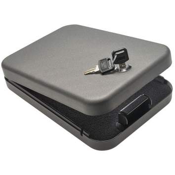 Snap Safe Large Lock Box- 2 Keyed Alike, Steel Gray