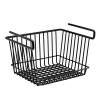 Snap Safe Large Hanging Shelf Basket Steel Black