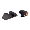 Night Fision Glock 42/43 Orange Front & Black U-Shaped Notch Rear, Steel Black