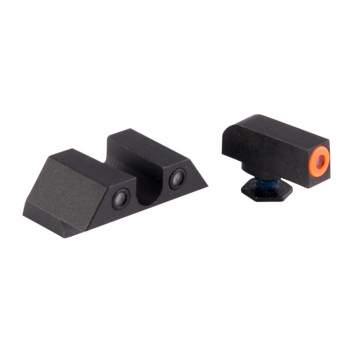 Night Fision Glock 42/43 Orange Front & Black U-Shaped Notch Rear, Steel Black