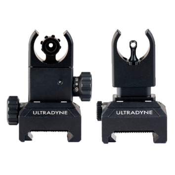 Ultradyne C4 Folding Front And Rear Sight Combo UD Black