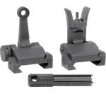 MIDWEST INDUSTRIES AR-15 COMBAT RIFLE FOLDING SIGHT SET, BLACK