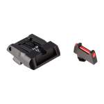 L.P.A SIGHTS FULLY ADJUSTABLE SIGHT SET, BLACK R/FIBER OPTIC FRONT