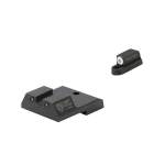 NIGHT FISION CZ P-10C WHITE FRONT & BLACK REAR U NOTCH REAR NIGHT SIGHTS, BLACK