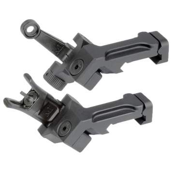 Midwest Industries AR-15 Combat Rifle Offset Sight Set, Black