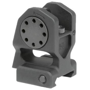 Midwest Industries AR-15 Combat Back Up Iron Rear Sight, Black