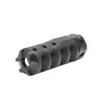 PRECISION ARMAMENT HYPERTAP 556 MUZZLE BRAKE 22 CALIBER 1/2-28, STAINLESS STEEL MATTE BLACK