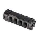 PRECISION ARMAMENT AR-15 HYPERTAP MUZZLE BRAKE .264/6.5MM, 5/8-24, STAINLESS STEEL MATTE BLACK