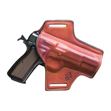 Edgewood Shooting Bags OWB Full Size Beretta 92FS 9MM Right Hand, Leather Brown