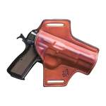 EDGEWOOD SHOOTING BAGS OWB FULL SIZE SMITH & WESSON M&P .45 FULL SIZE RIGHT HAND, LEATHER BROWN