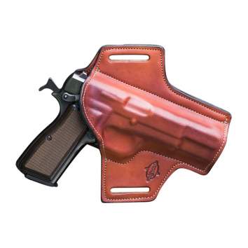 Edgewood Shooting Bags OWB Full Size Springfield XD 9MM/.40 Right Hand, Leather Brown