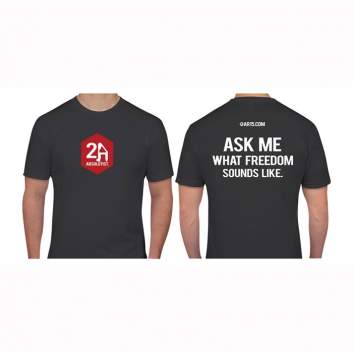 AR15.COM 2A ABSOLUTIST T-SHIRT LARGE, GRAY